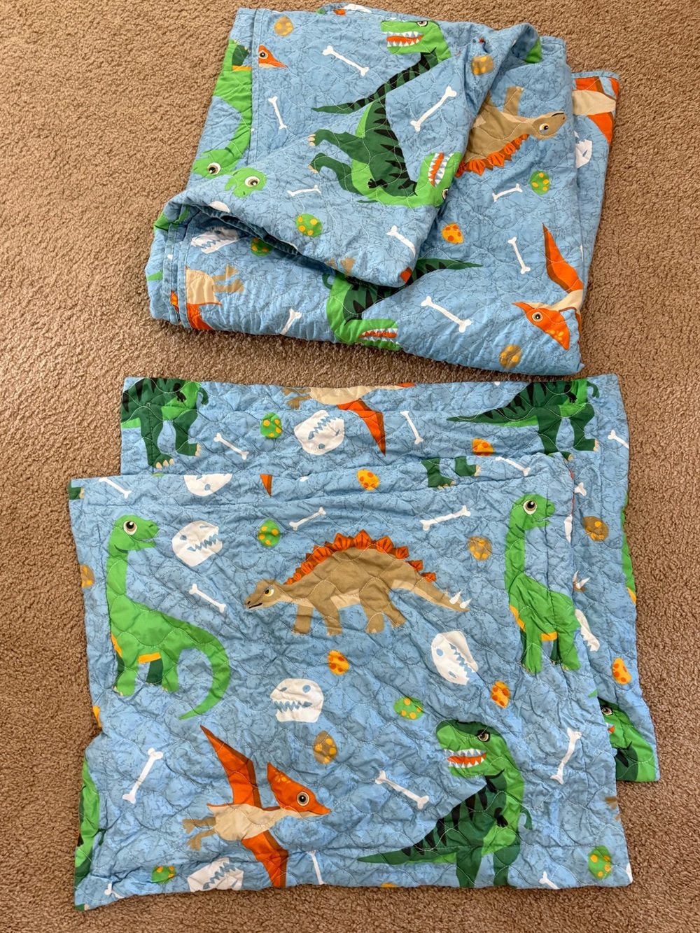 Kids Blue Dinosaur Bedding Set - Pottery Barn